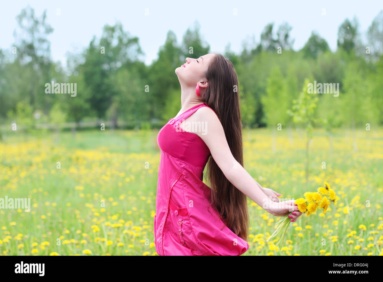 Beautiful Girl Outdoor Stock Photo Alamy