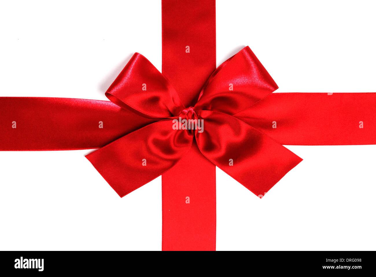 Red ribbon with bow isolated on white background Stock Photo - Alamy
