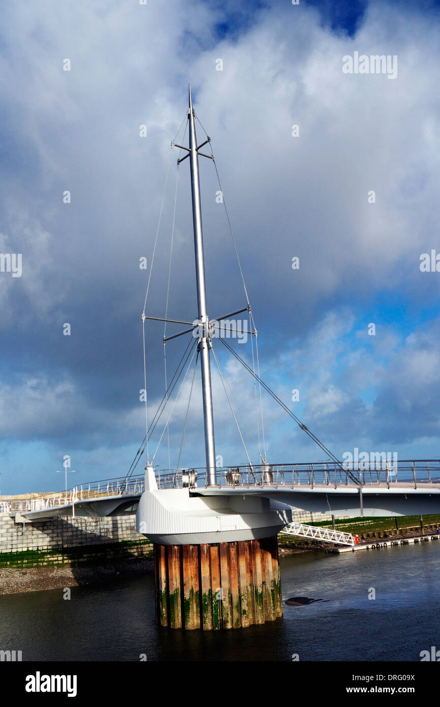 The Dragon Bridge across the River Clwyd at Rhyl, North wales Stock ...