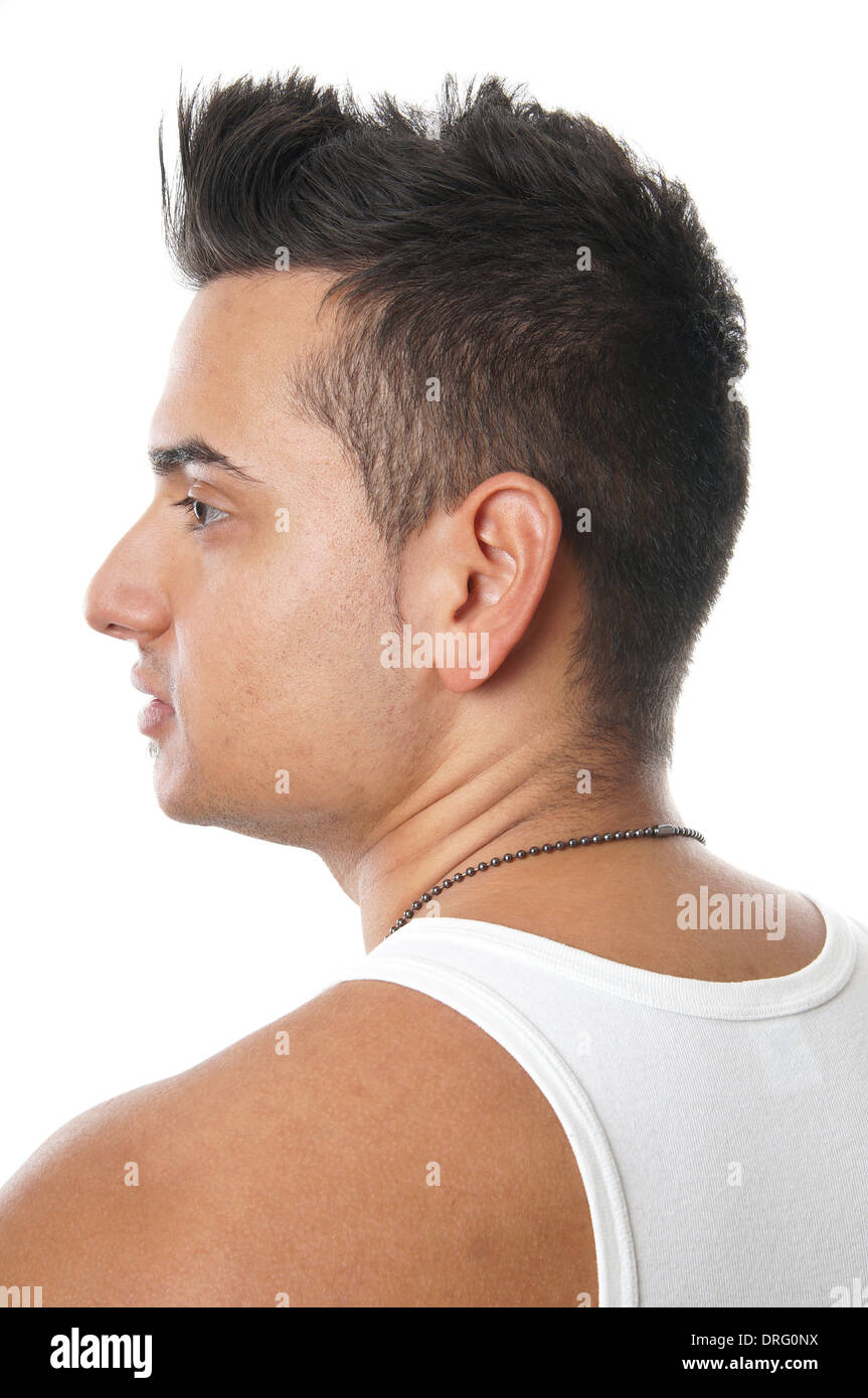 young turkish man with trendy hair style Stock Photo - Alamy