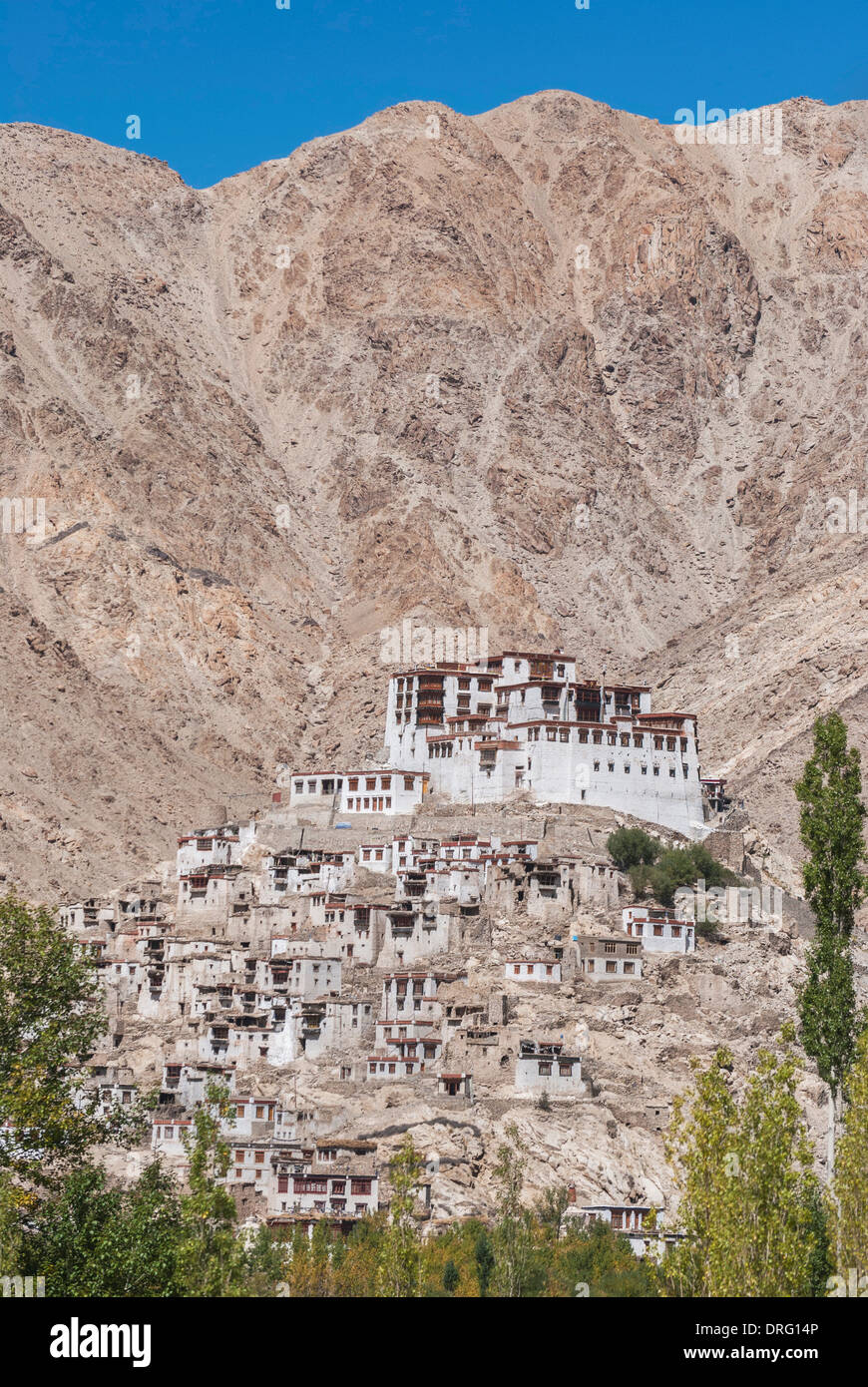 Chemrey Monastery or Chemrey Gompa is a 1664 Buddhist monastery, approximately 40 kilometres from Leh, Ladakh, India Stock Photo