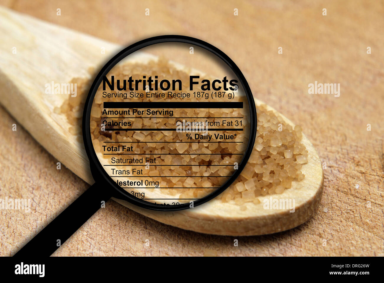 brown-sugar-nutrition-facts-stock-photo-alamy
