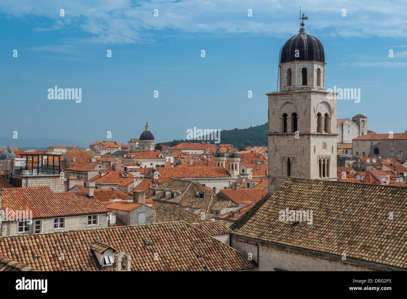 Rooftop view of the Franciscan Monastery, Bell Tower and Dubrovnik Old ...