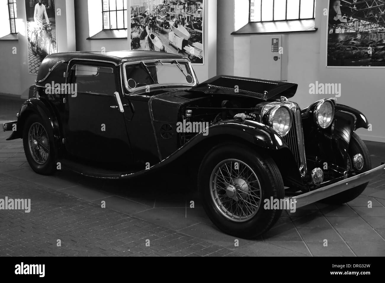 Old vintage jaguar car Stock Photo