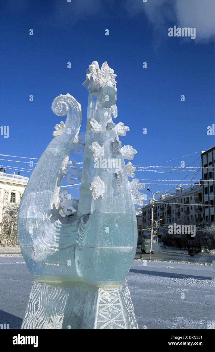 Ice sculpture in Yakutsk, Northeastern Siberia Stock Photo - Alamy