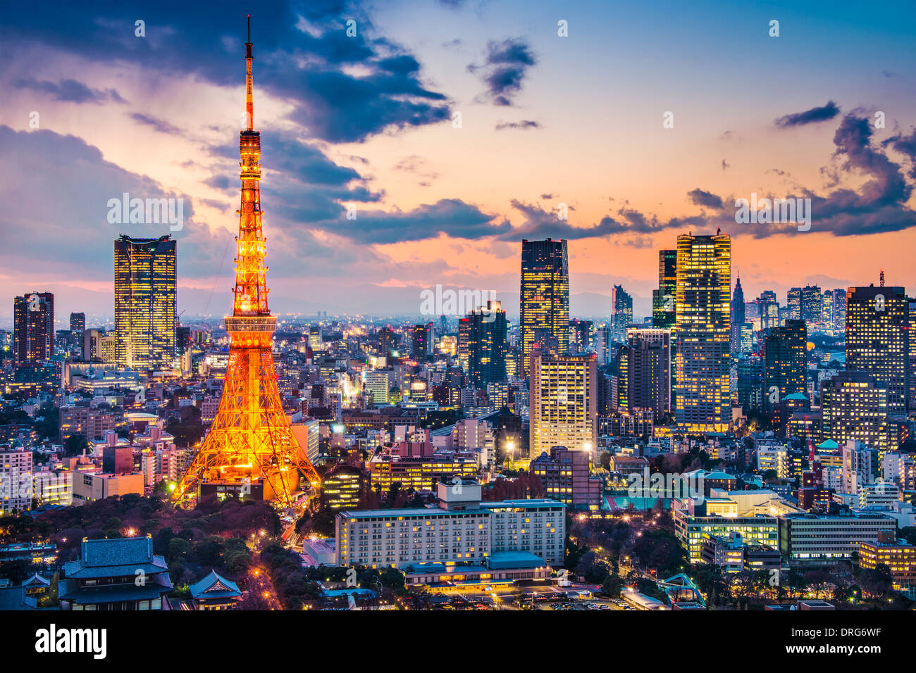 Tokyo, Japan at Tokyo Tower Stock Photo