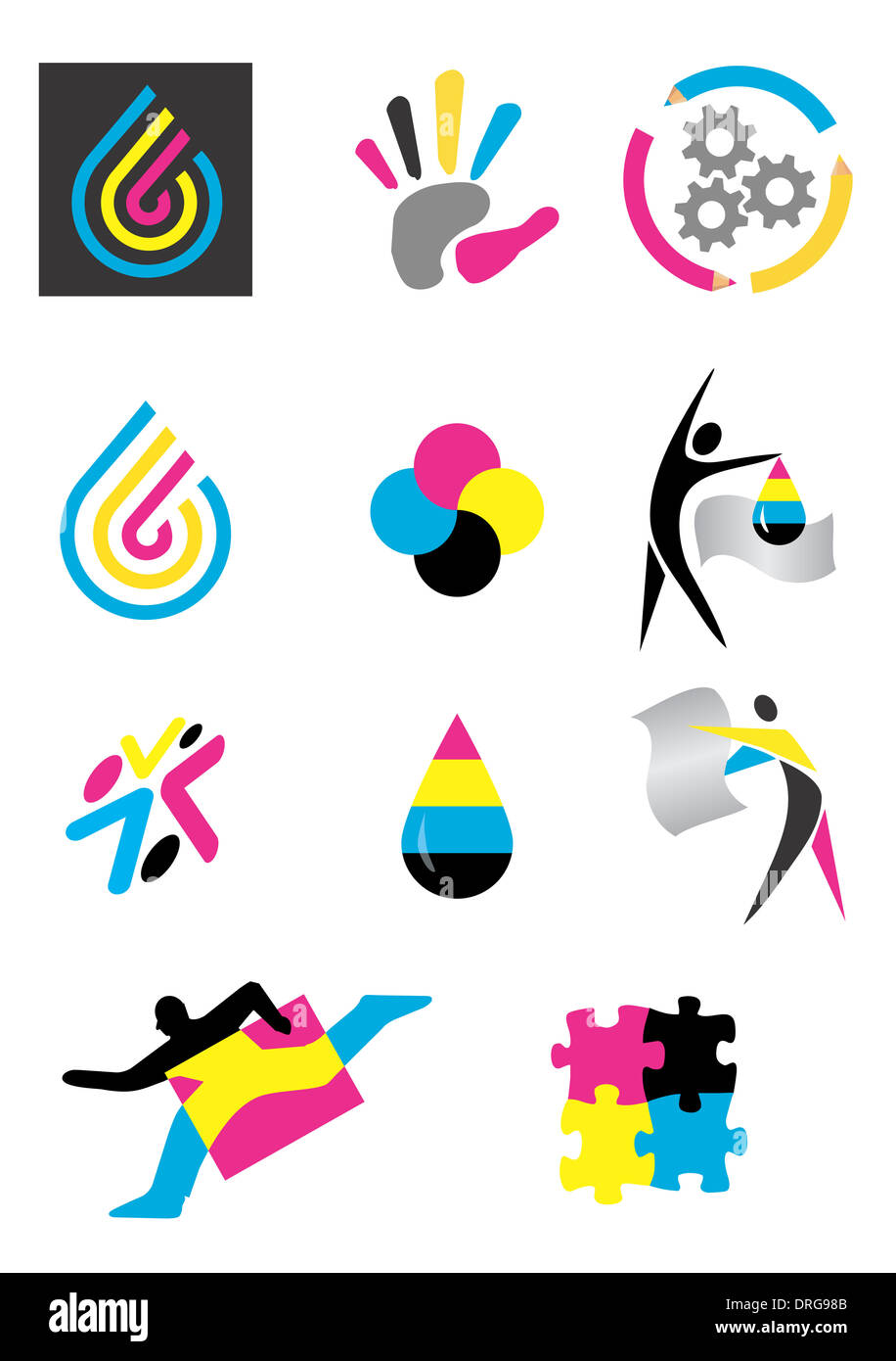 Hand print colour paper Cut Out Stock Images & Pictures - Alamy