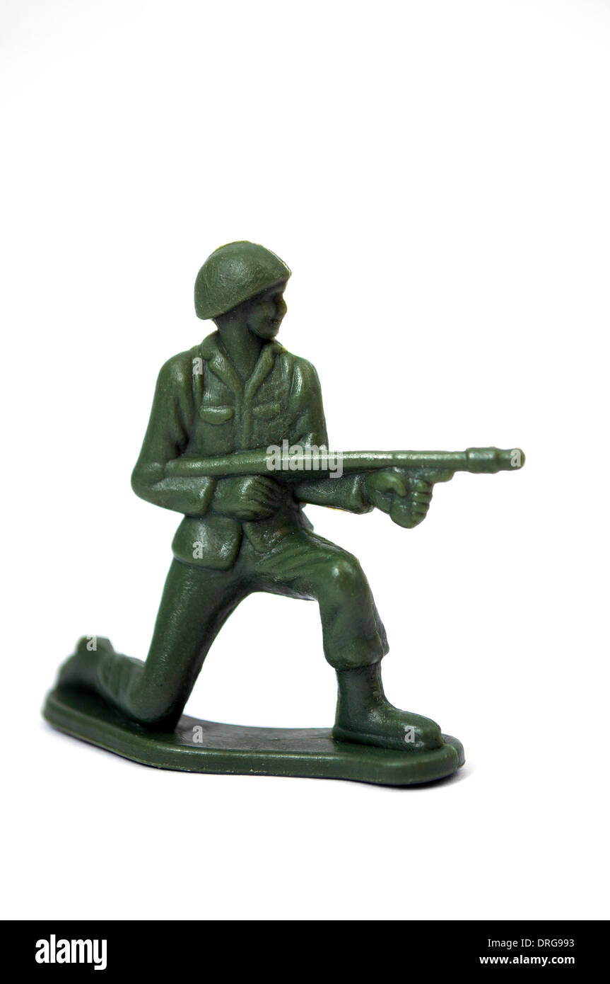 a plastic toy soldier Stock Photo