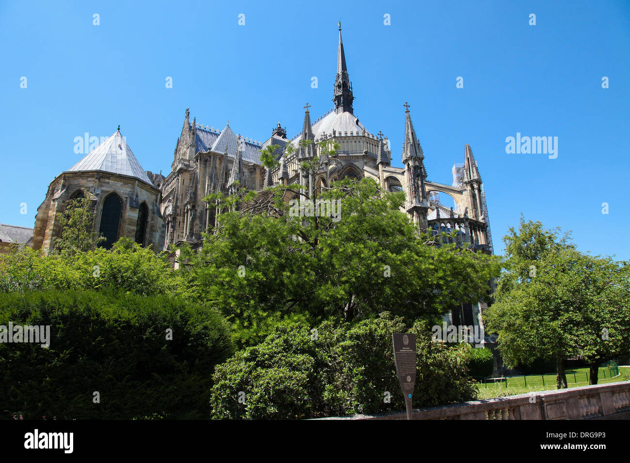 Reims Cathedral in Champagne region, France. This cathedral is a famous