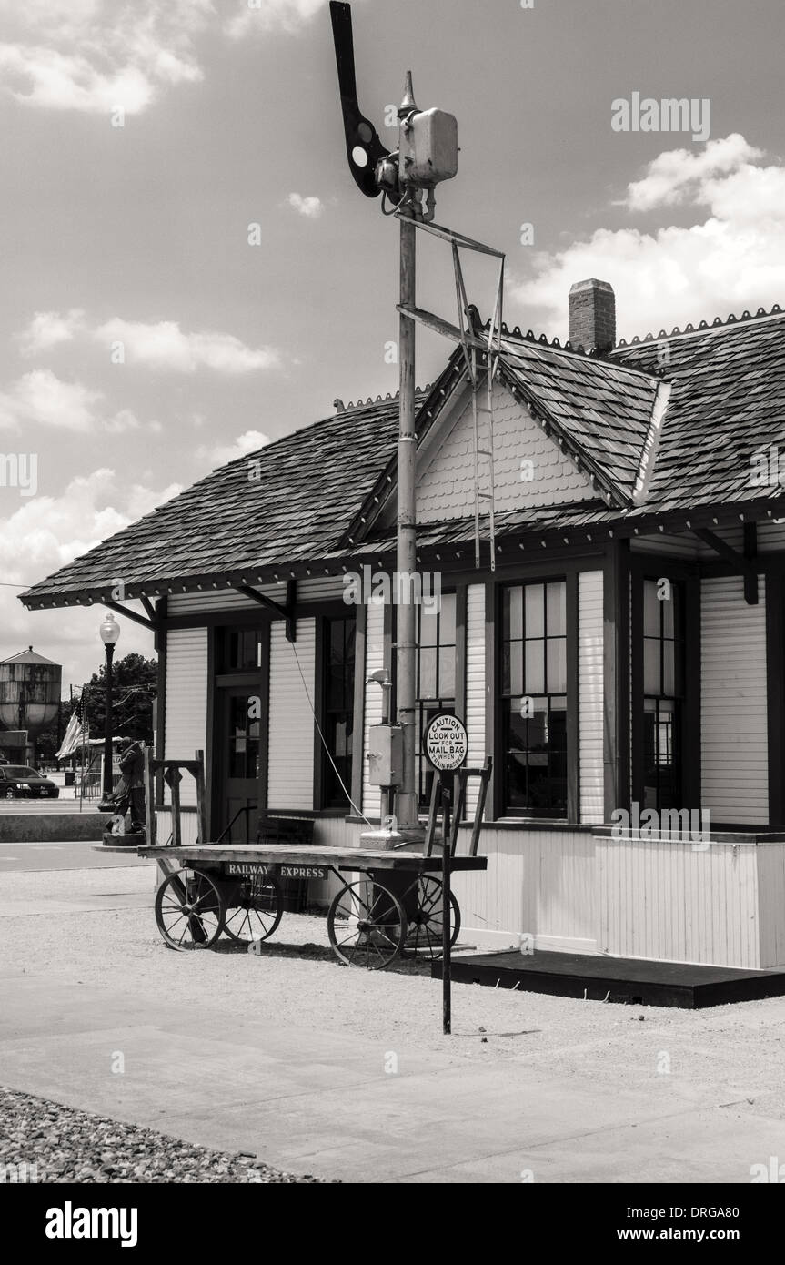 Grapevine Vintage Railroad Station, Grapevine, Texas Stock Photo