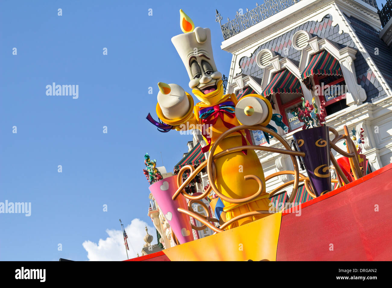 Disney Character Lumiere in the Magic Kingdom in Walt Disney World in Florida. Stock Photo