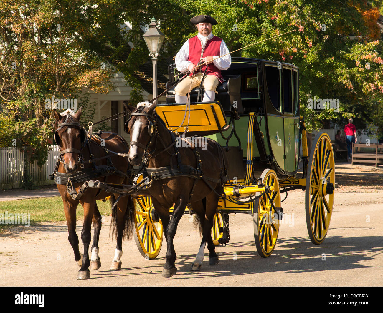 Colonial Williamsburg horse drawn carriage rides recreate colonial
