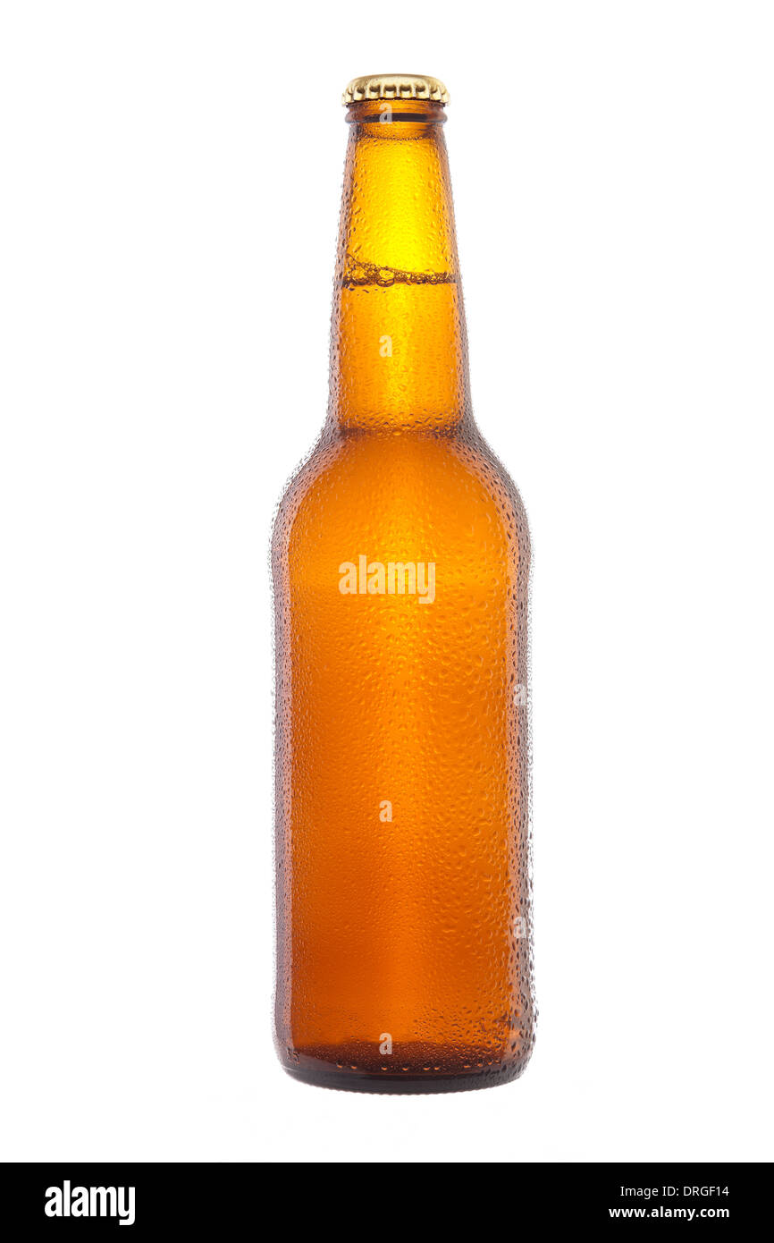 Bottle of beer with droplets Stock Photo Alamy