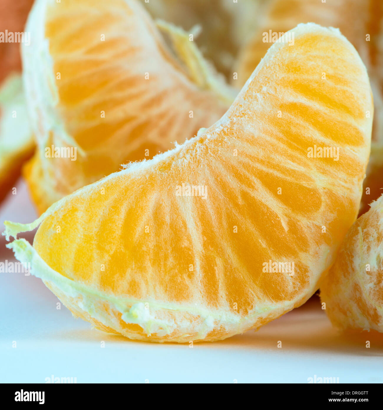 Satsuma segment up close, macro of fruit Stock Photo Alamy