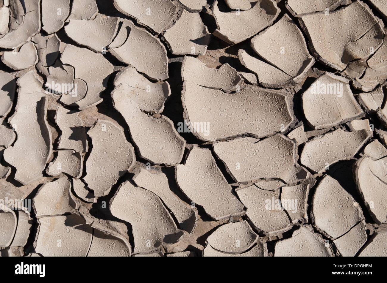 Parched river bed in a desert Stock Photo