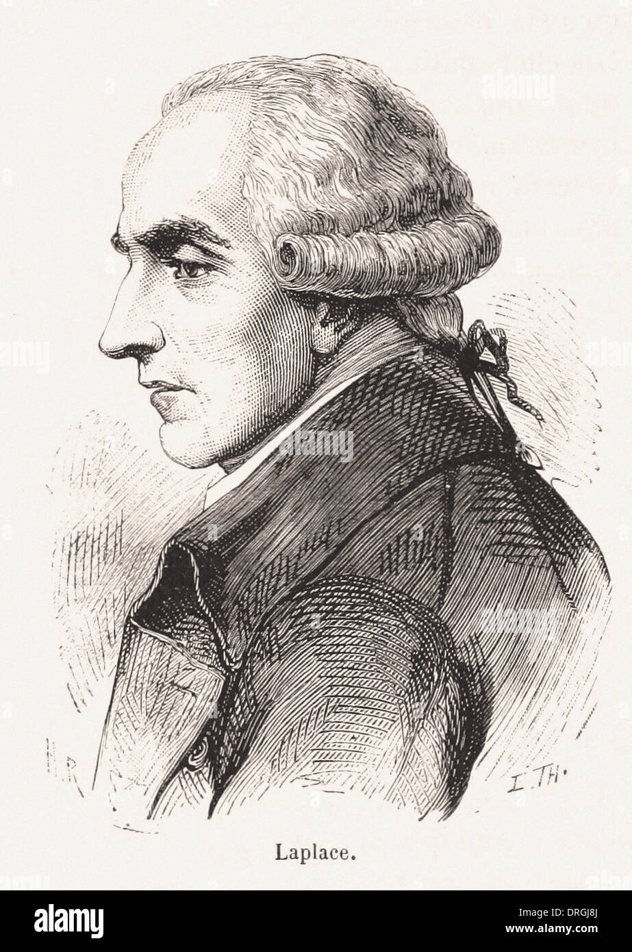 Portrait of Laplace - French engraving XIX th century Stock Photo