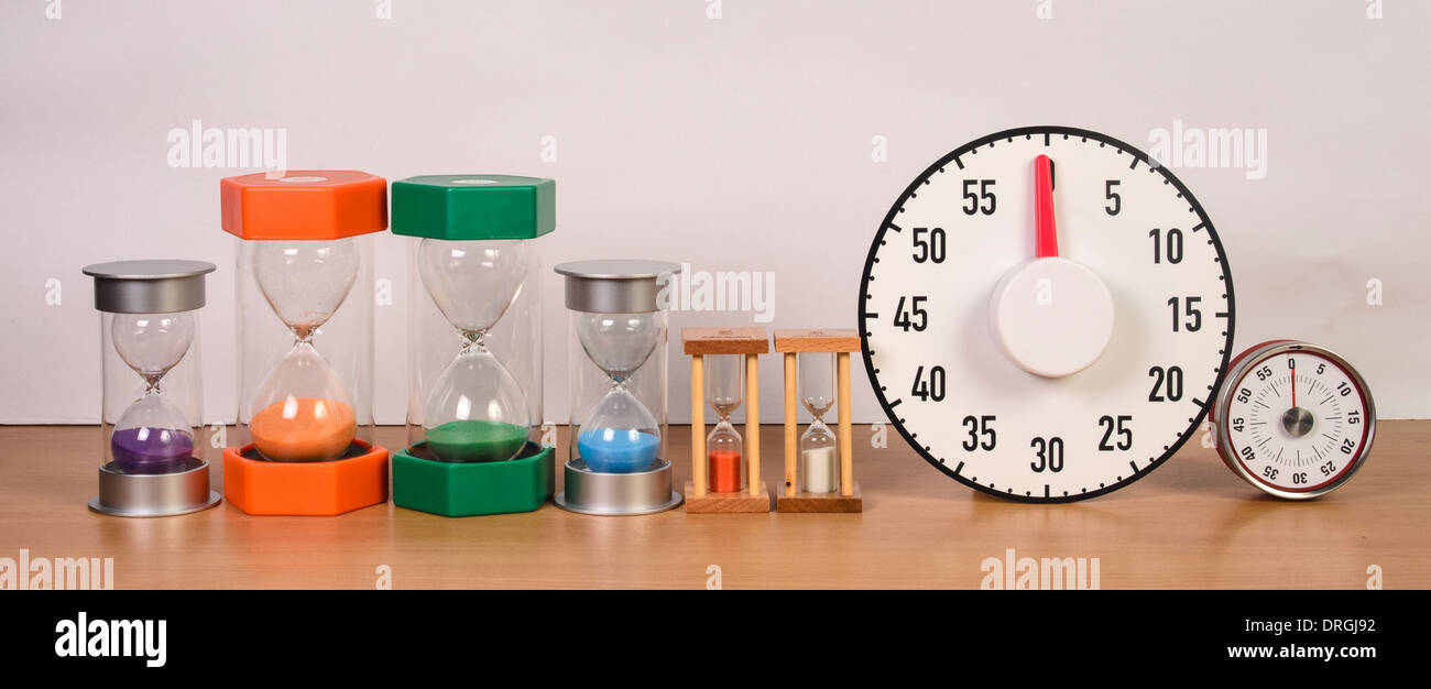 time management and time keeping instruments Stock Photo