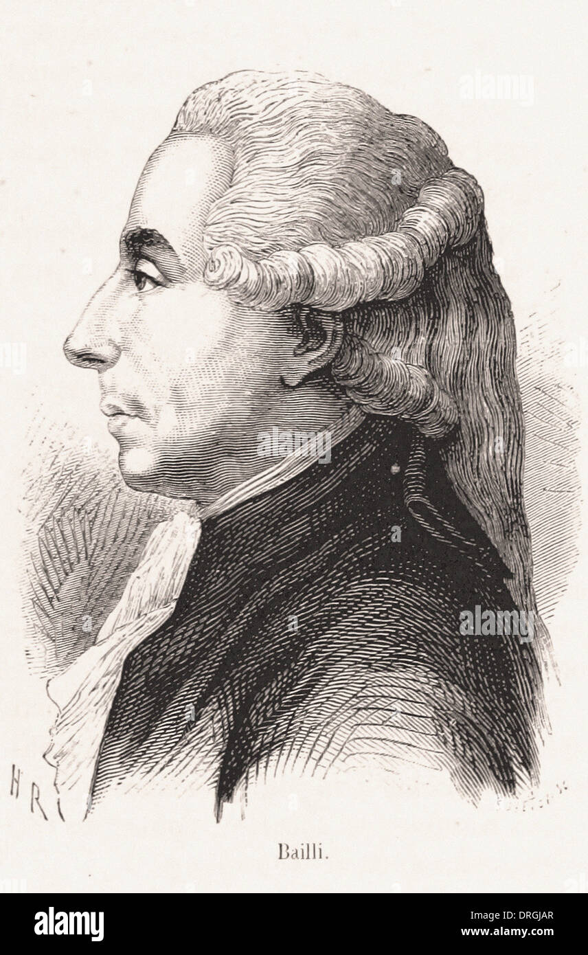 Portrait of Bailli French engraving XIX th century Stock Photo Alamy