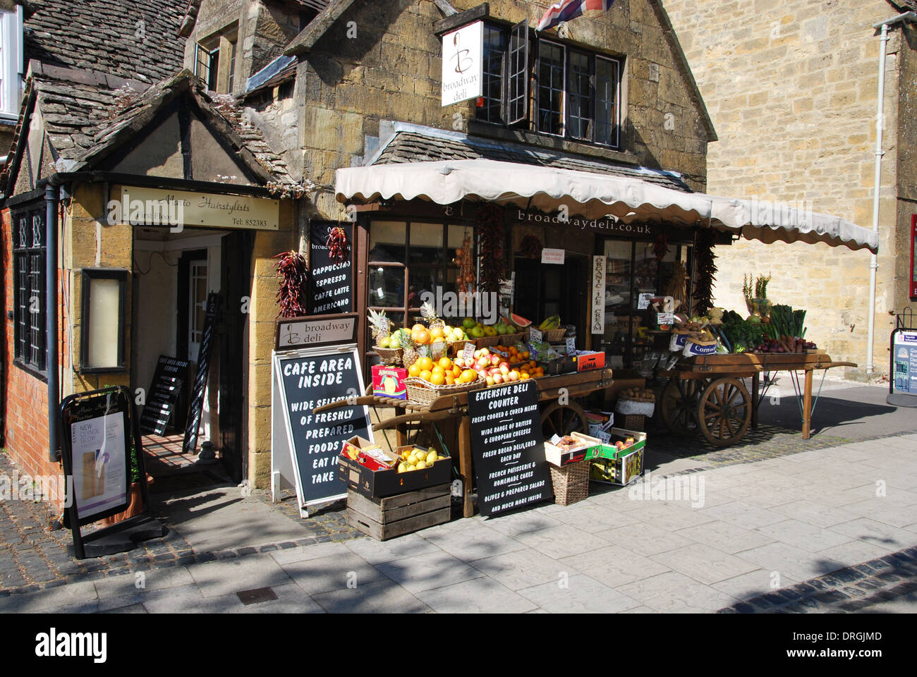 local village shop in Broadway, a charming Cotswolds village, United Kingdom Stock Photo