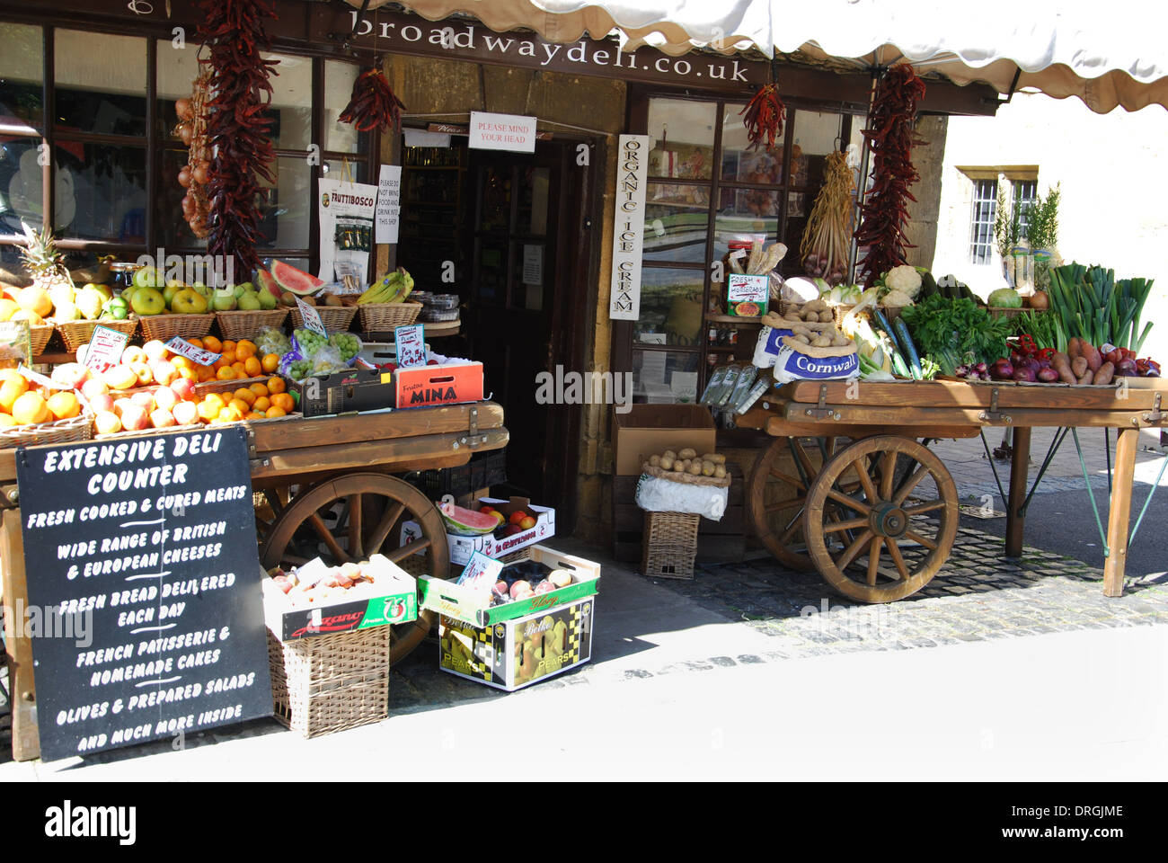 local grocery, Broadway, charming Cotswolds village, United Kingdom Stock Photo
