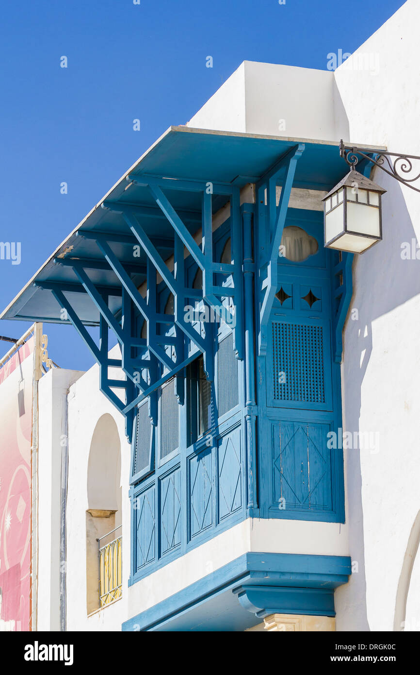 beautiful traditional balcony with old decoration Stock Photo