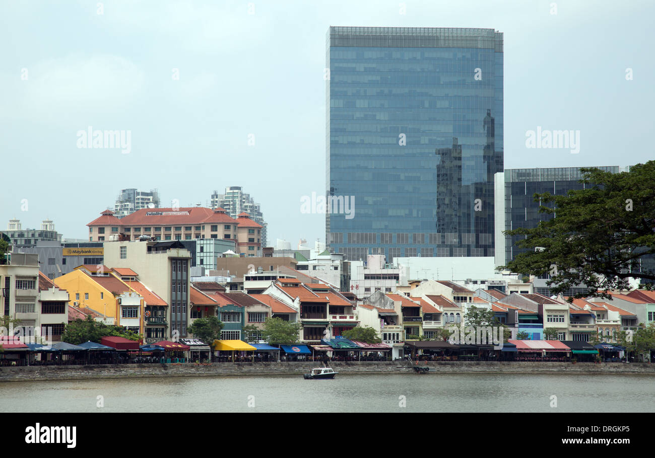 Boat quay singapore new old hi-res stock photography and images - Alamy