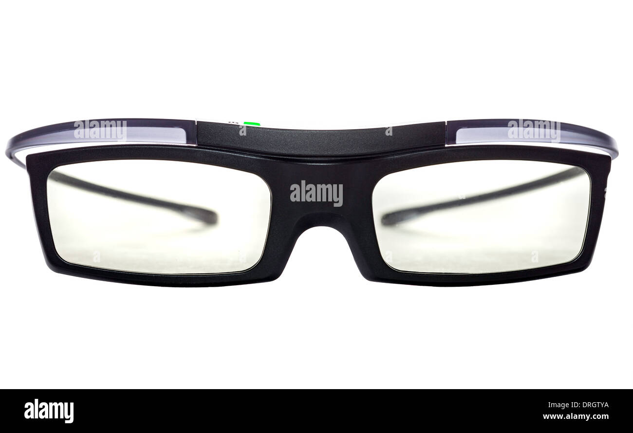 3d active glasses  isolated over white Stock Photo