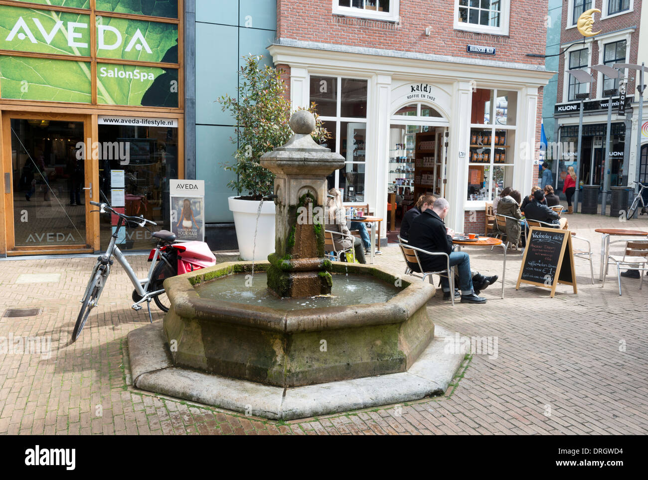 Haagsche Bluf  French style fountain in a Dutch public square The Hague Netherlands Stock Photo