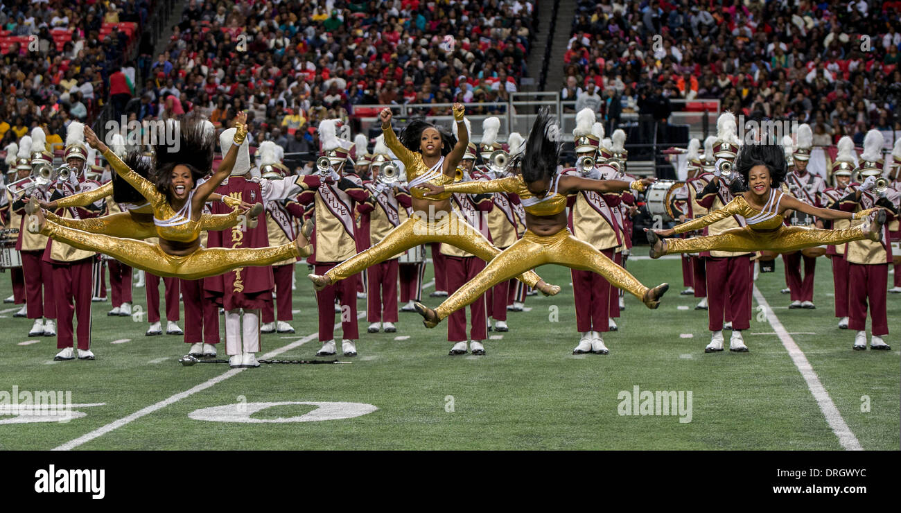 Atlanta, USA. 25th Jan, 2014. The Marching Wildcats from