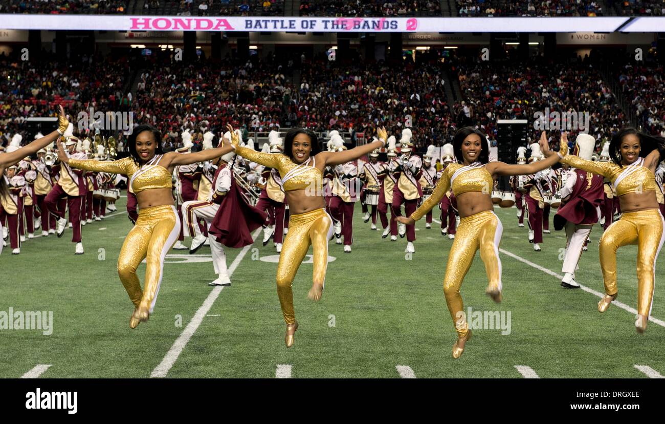 Atlanta, Georgia, USA. 25th Jan, 2014. The Marching Wildcats from