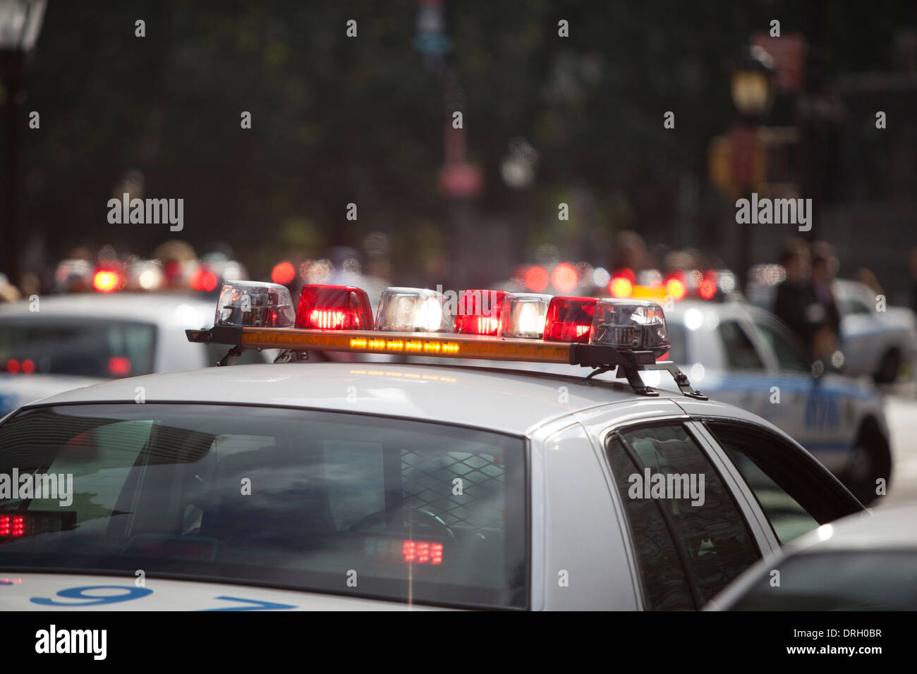 New York City police cars. Stock Photo