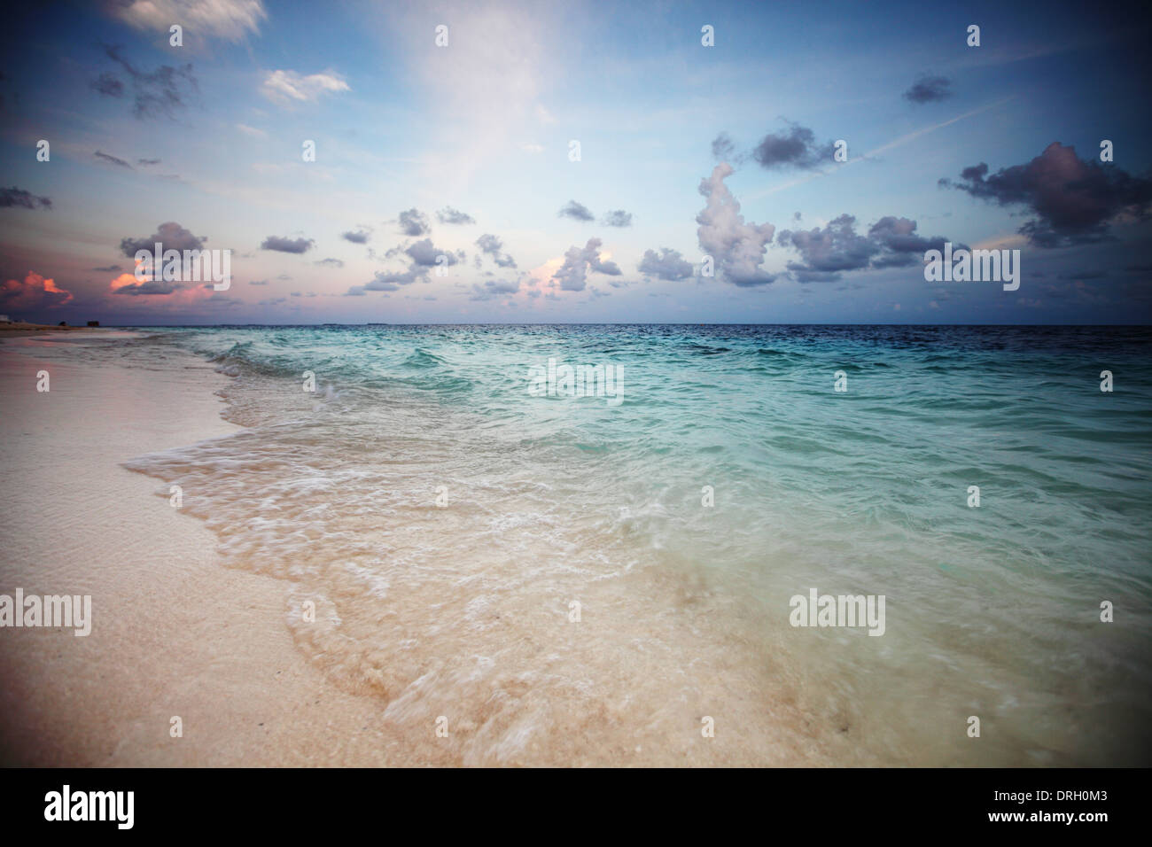 sunset on the sea beach Stock Photo - Alamy