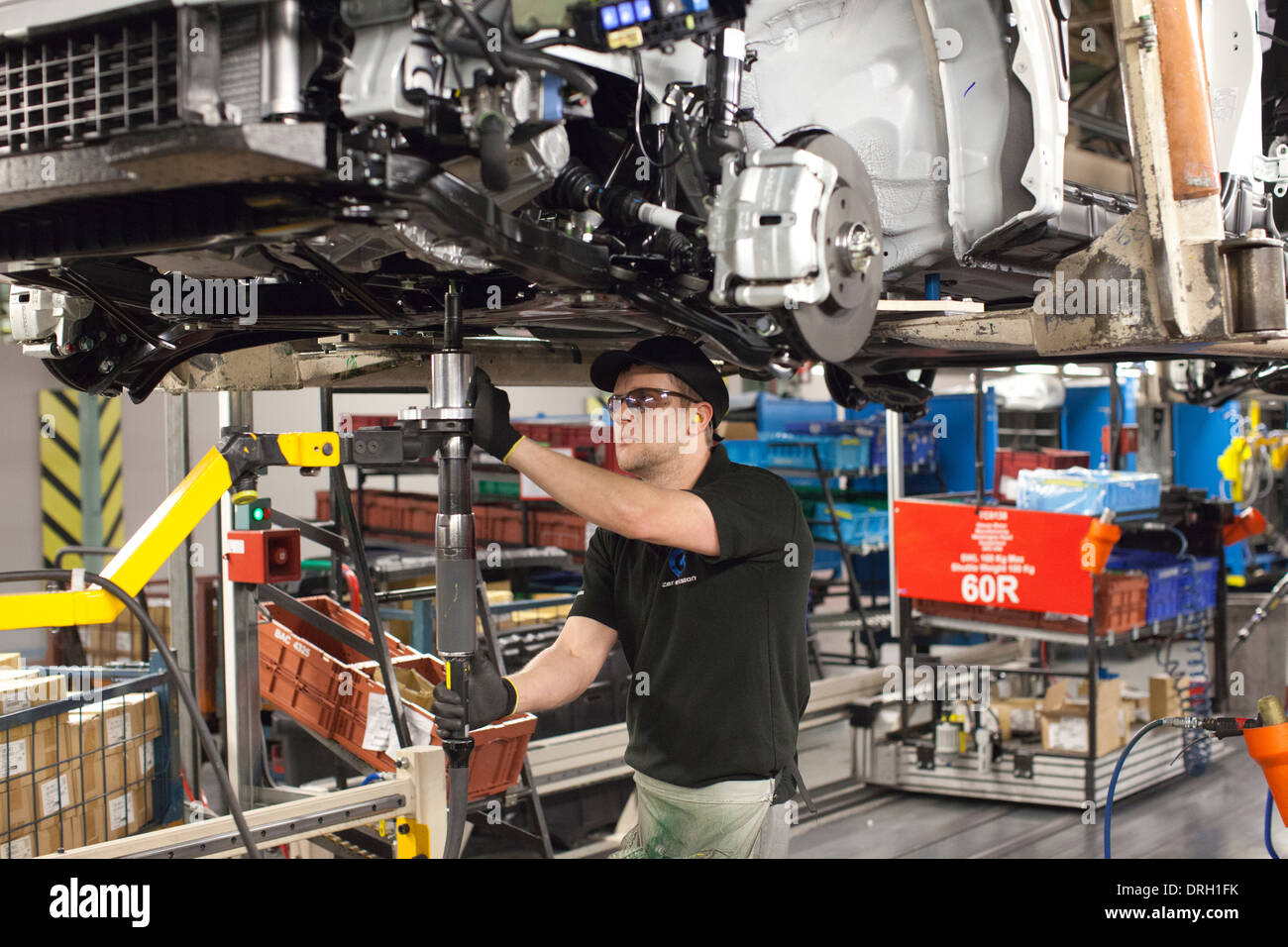 Production of Nissan domestic-car manufacturer, Sunderland plant, North England, UK Stock Photo