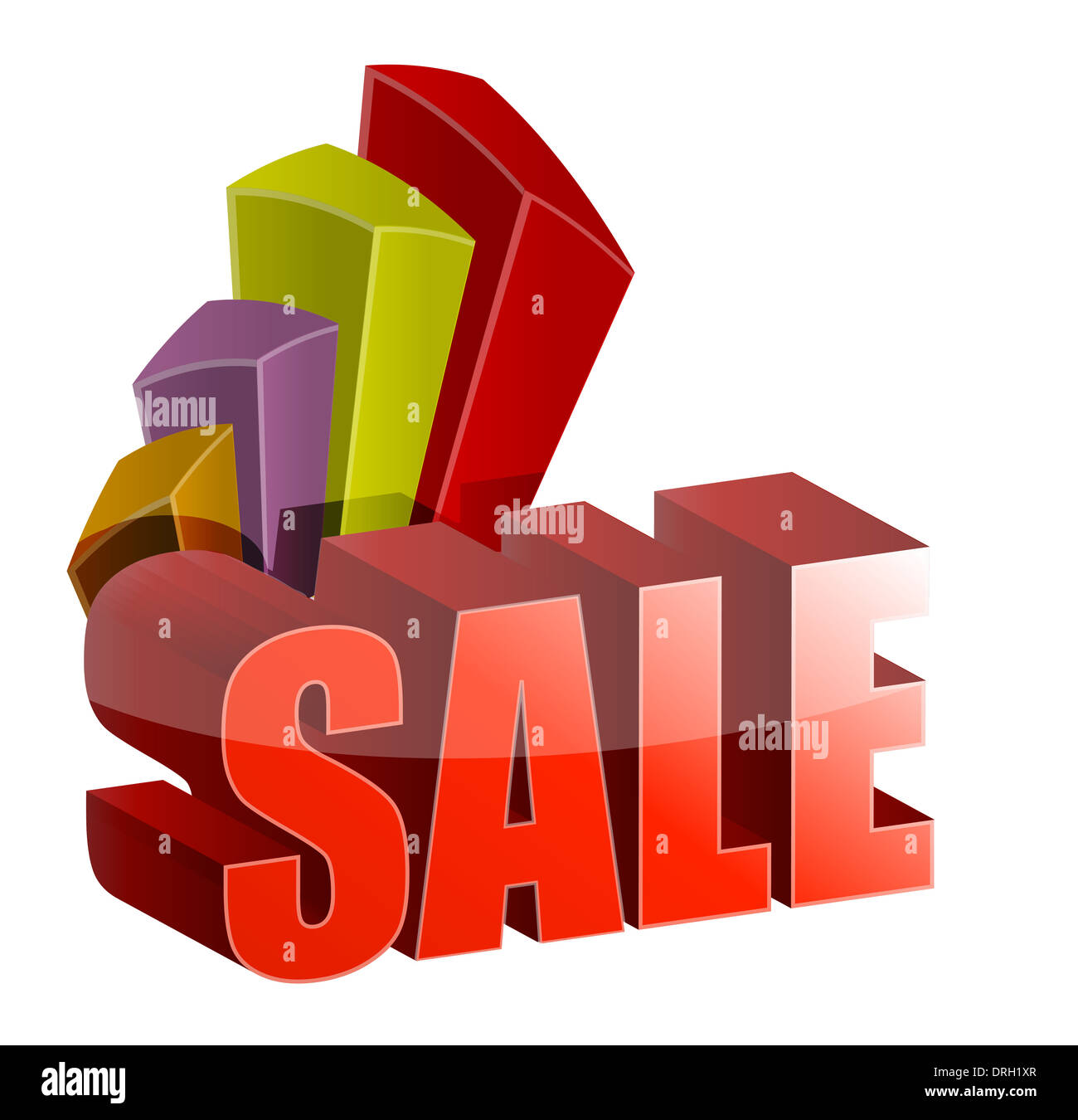 sale graph and text illustration design over a white background Stock ...