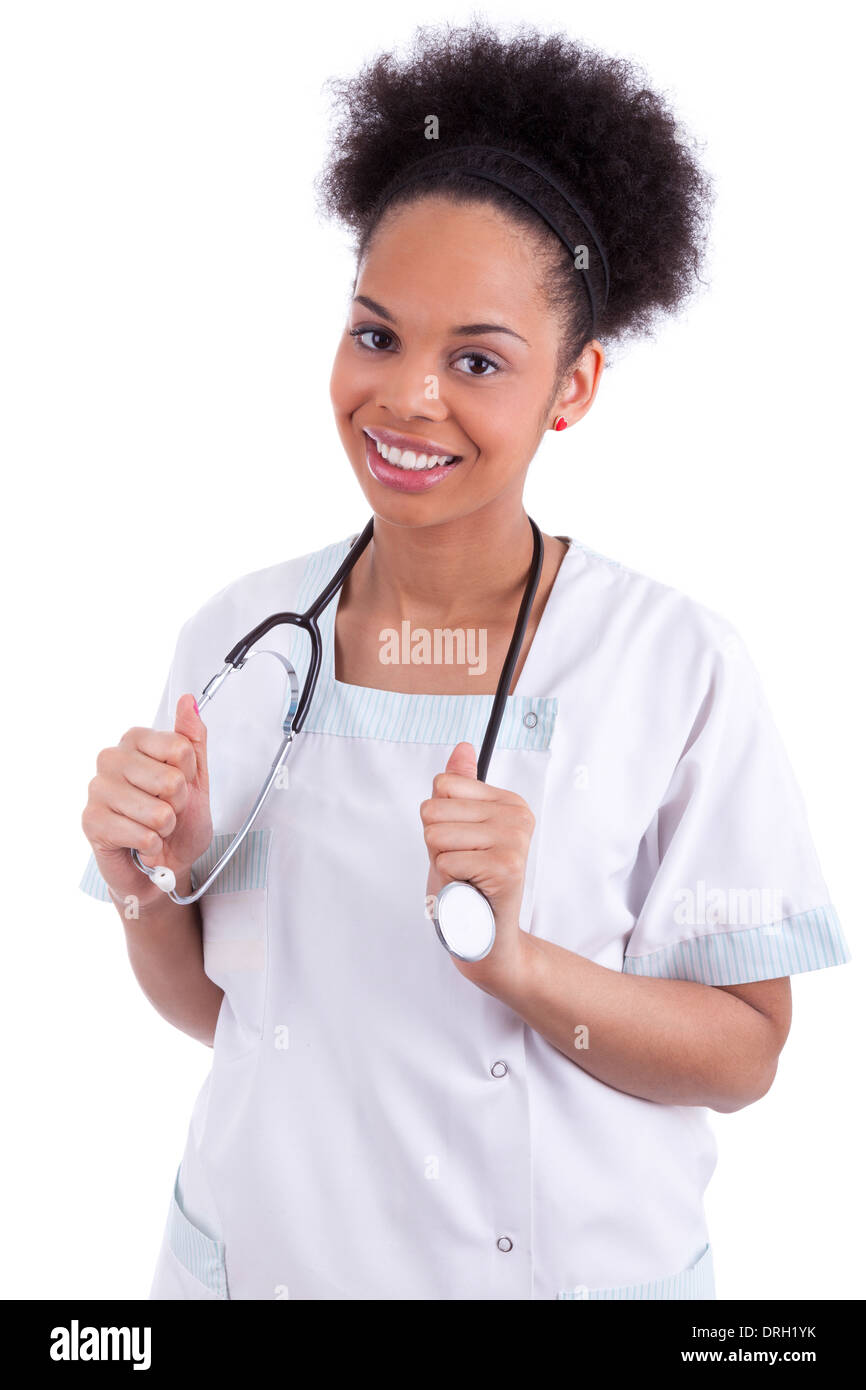 Young african american doctor with a stethoscope Black people