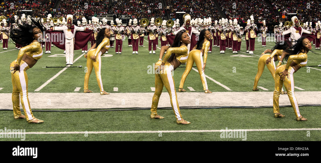 Atlanta, Georgia, USA. 25th Jan, 2014. The Marching Wildcats from