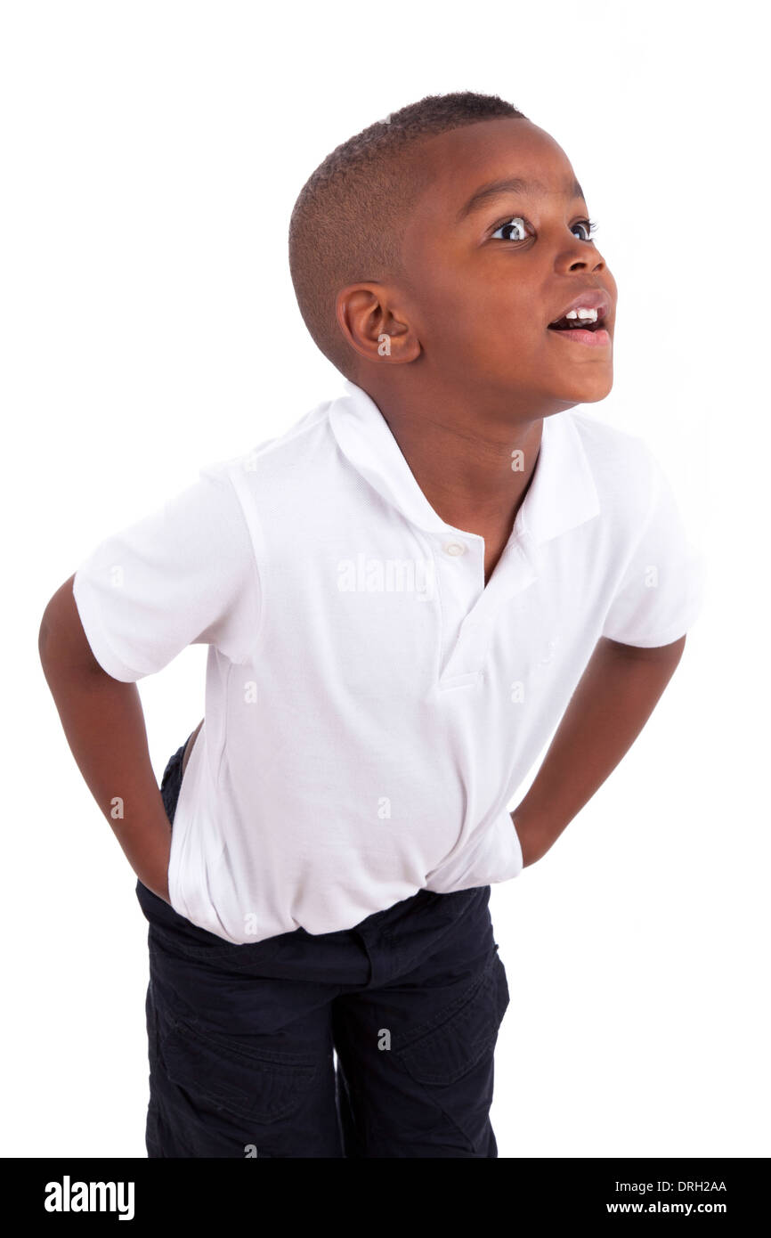 Portrait of a cute african american little boy - Black people ...