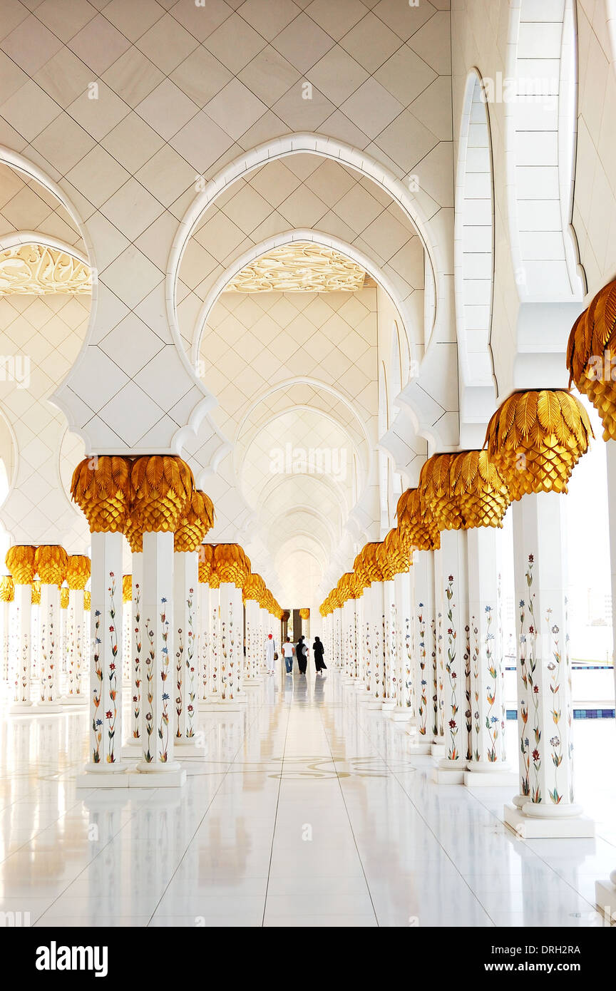 Decoration of Sheikh Zayed Grand Mosque, Abu Dhabi, UAE Stock Photo