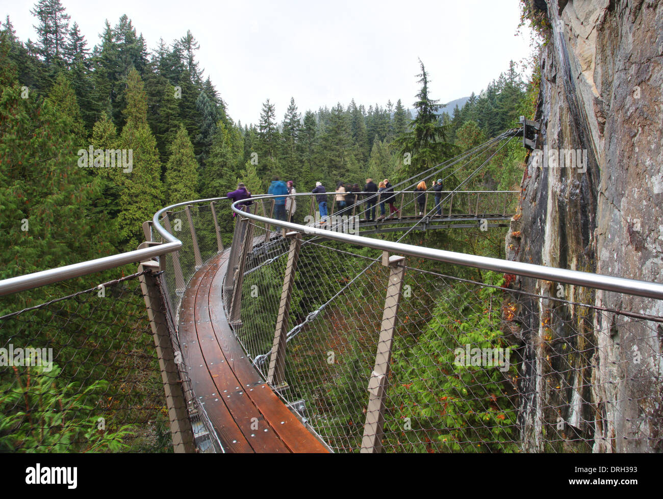Capilano suspension bridge near Vancouver in Canada Stock Photo Alamy