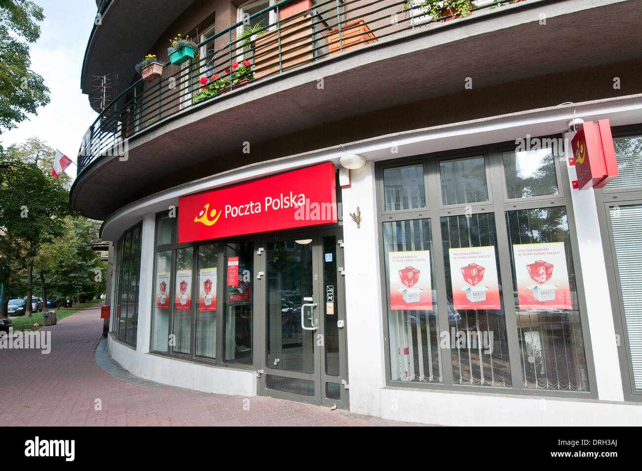 Poczta Polska - Polish public postal service - post office at 62 Filtrowa  Street in Warsaw, Poland Stock Photo - Alamy