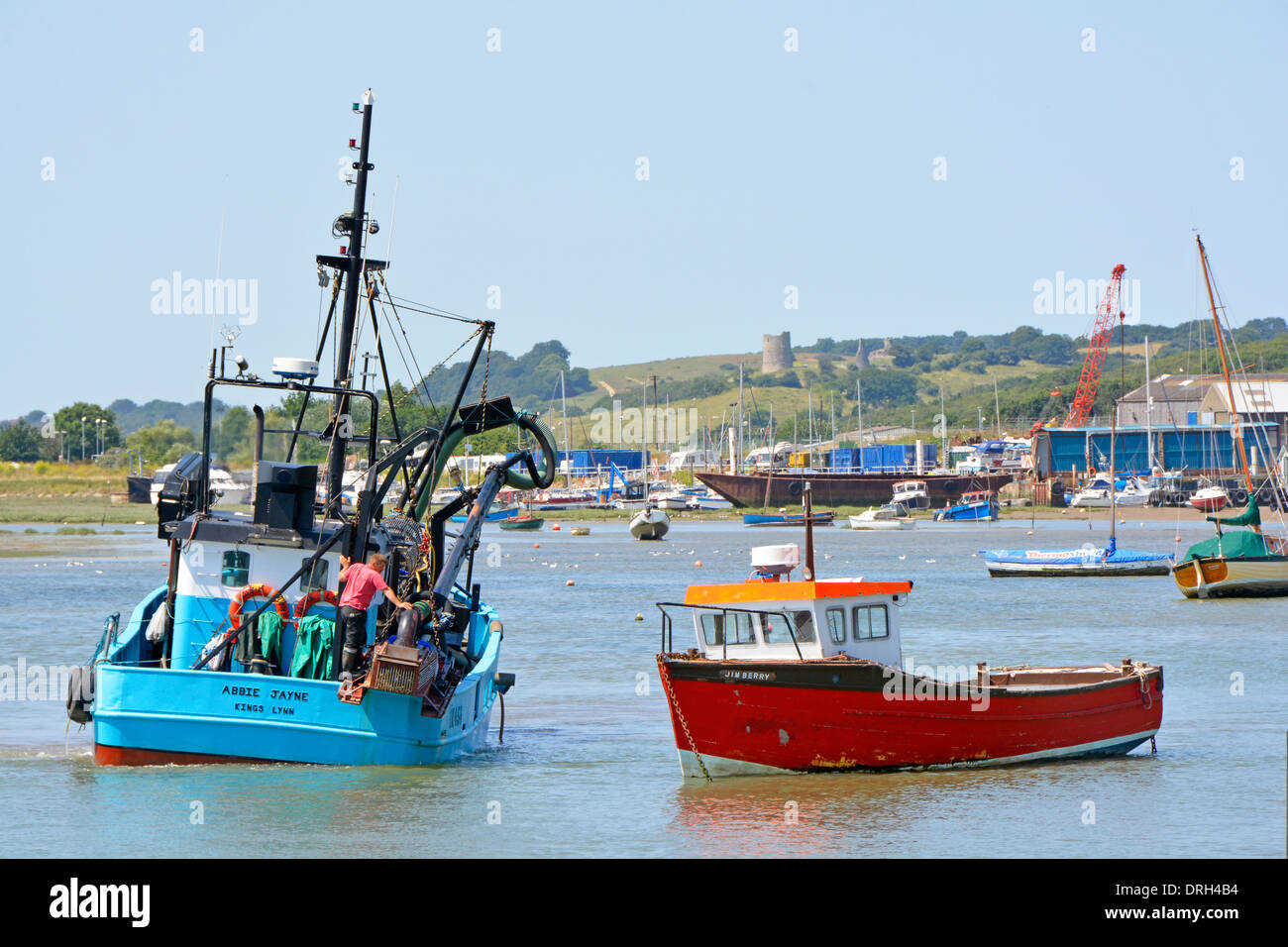 The 'Abbie Jayne' a vacuum cockler at Leigh on Sea down from the port ...