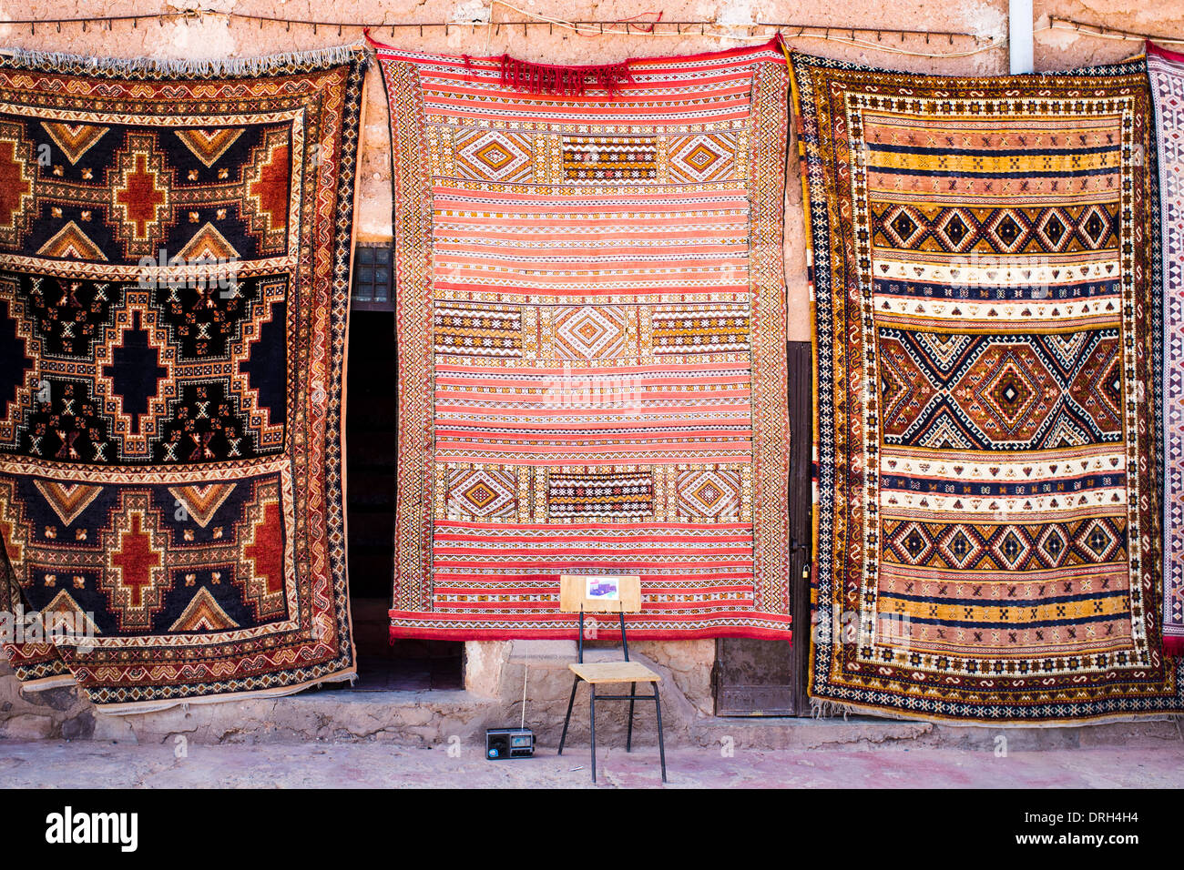 Handmade carpets, Morocco, Africa Stock Photo