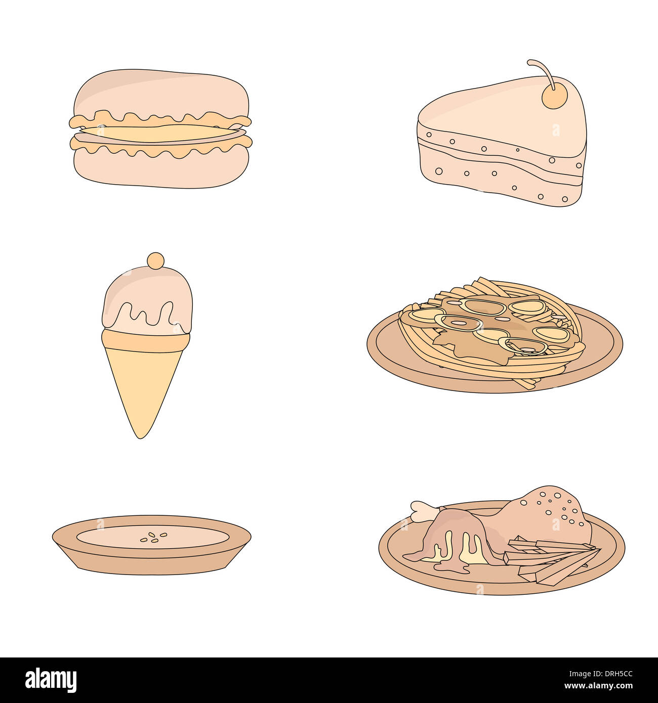 Food icons simple vector hi-res stock photography and images - Alamy