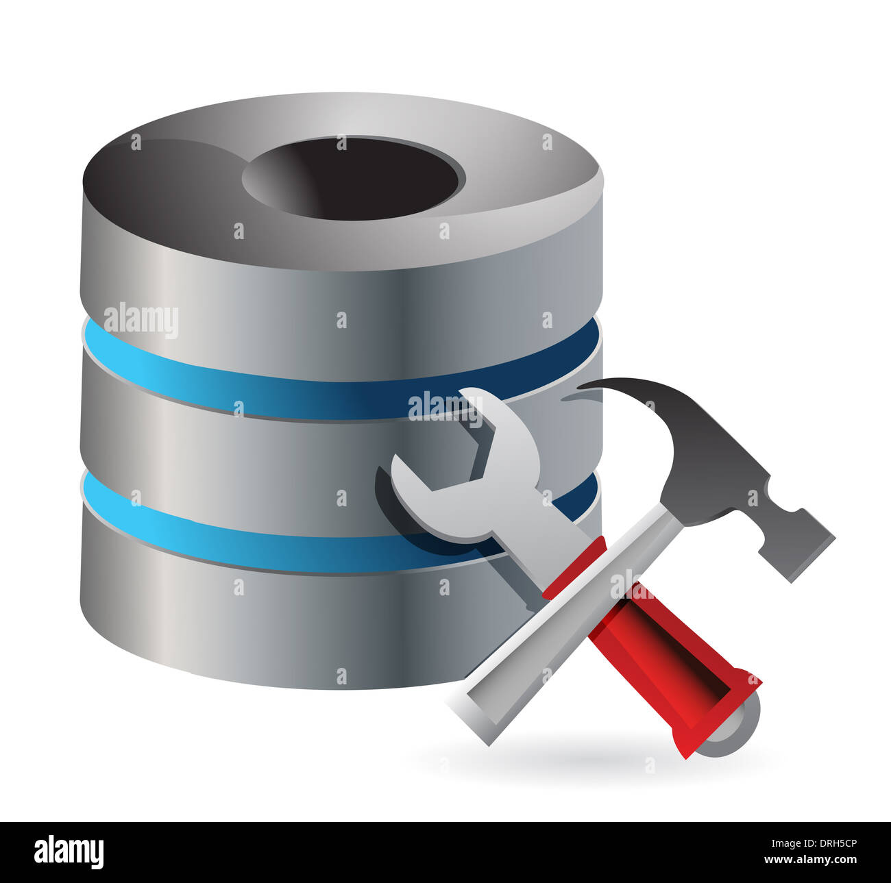 Database optimization and configuration concept illustration design ...