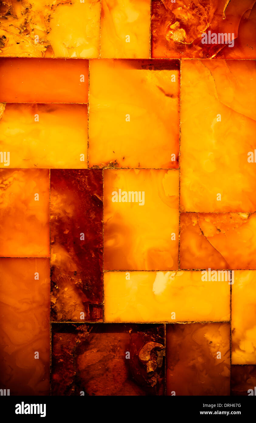 Macro. Closeup of amber mosaic as background texture or backdrop ...