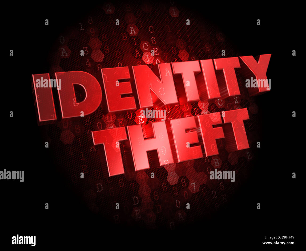 Identity Theft on Dark Digital Background Stock Photo Alamy