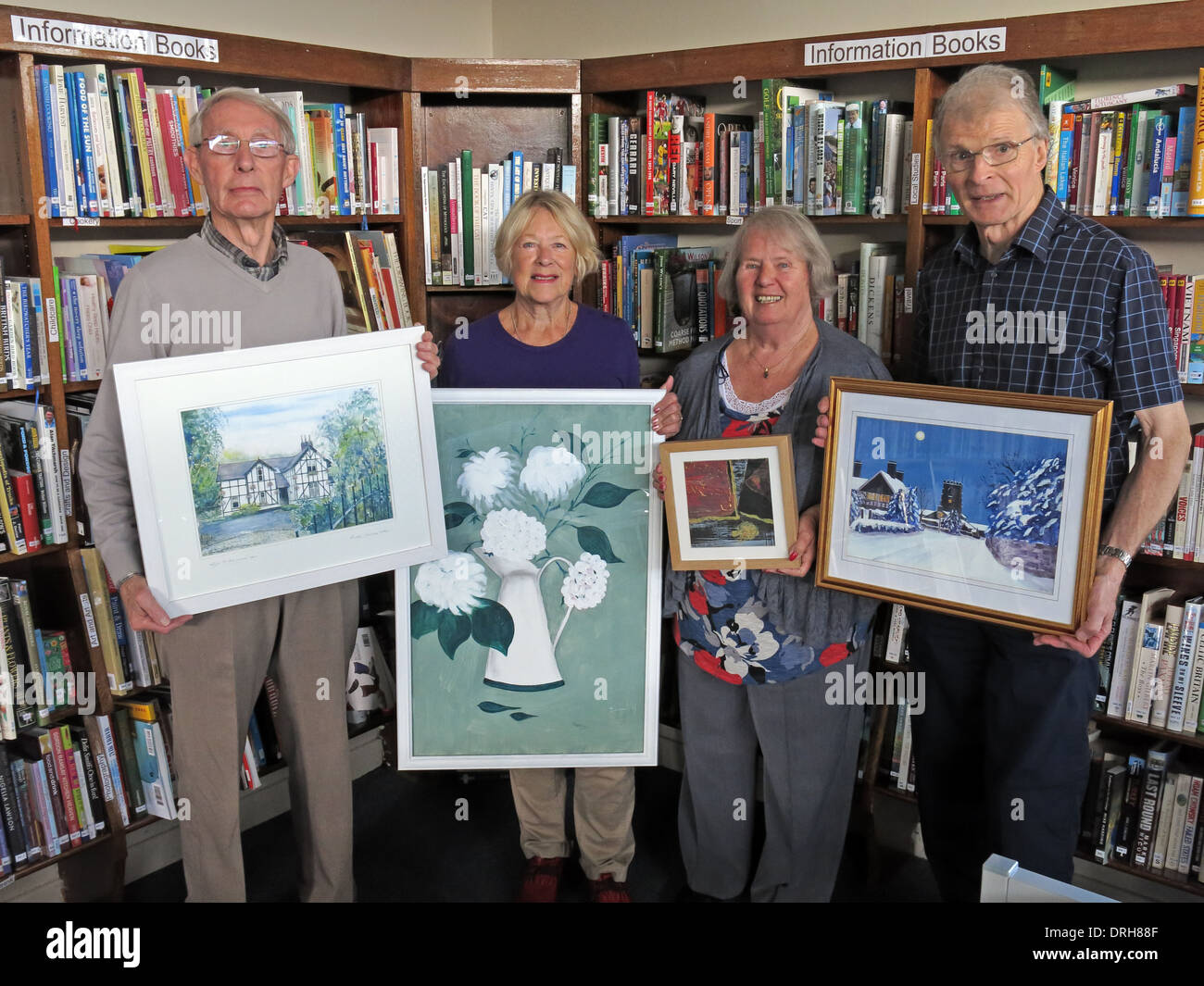 WAG Warrington Art Group exhibition at Grappenhall Community Library 2013 Stock Photo