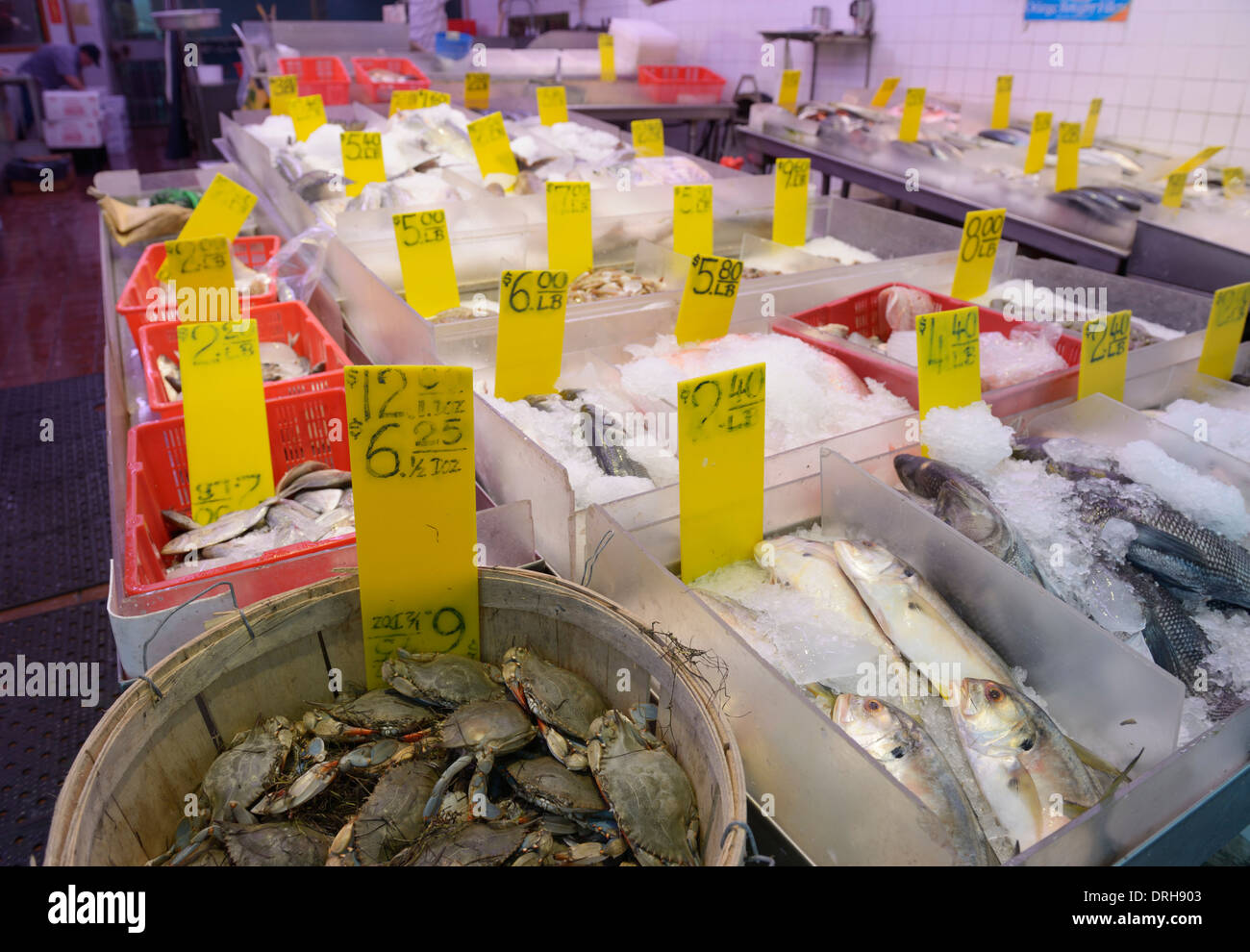 Chinatown fish market, NYC Stock Photo Alamy