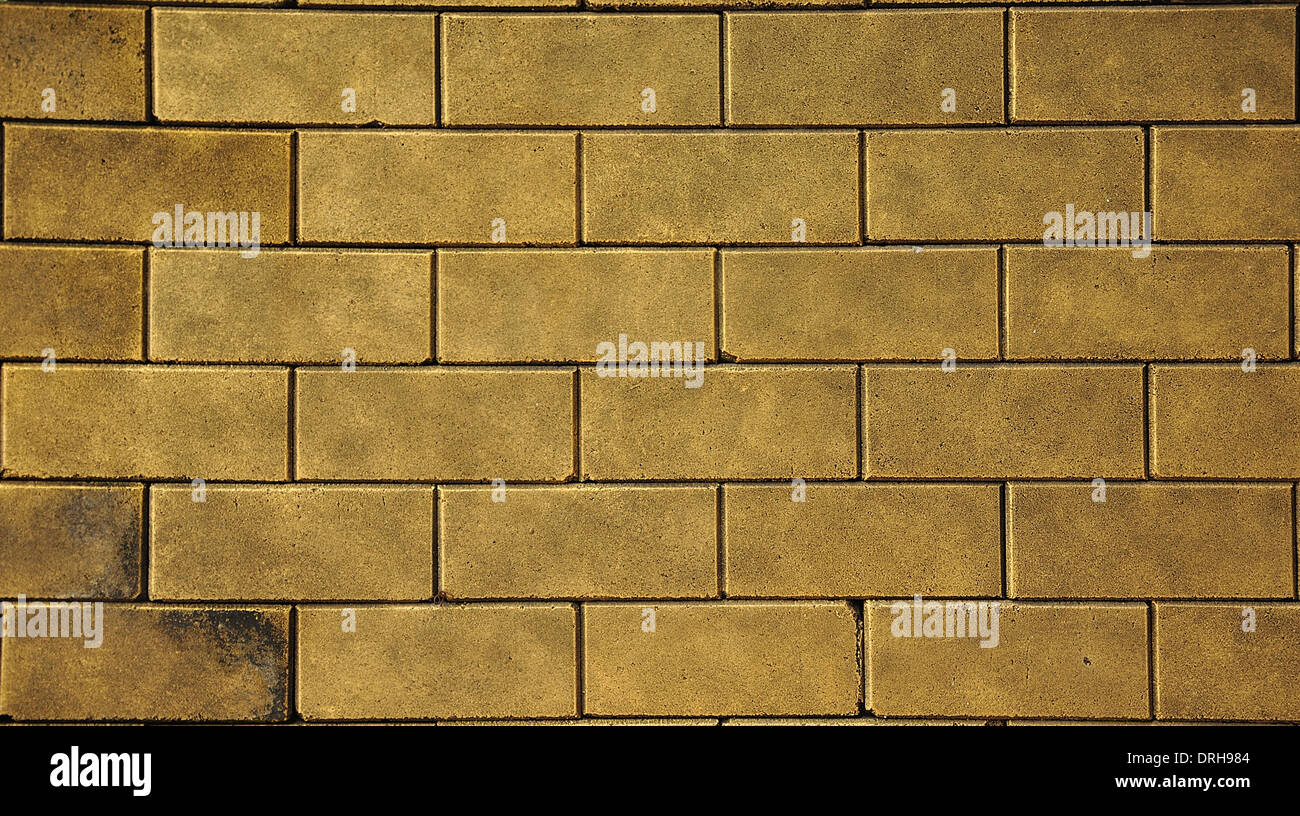 Gold brick wall Stock Photo 66148660 Alamy