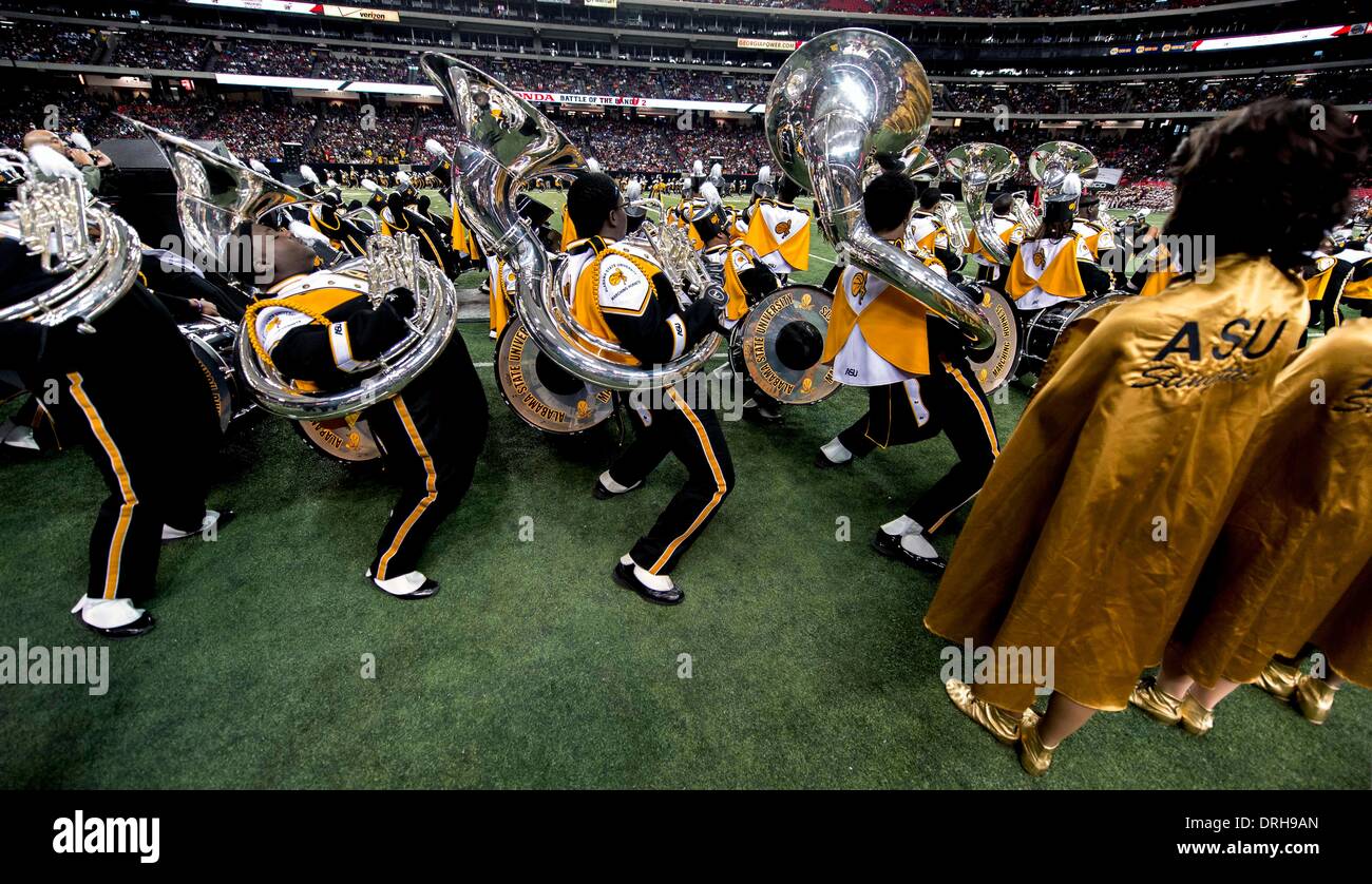 Atlanta, Georgia, USA. 25th Jan, 2014. The Mighty Marching Hornets from ...